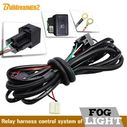 Buildreamen2 H11 Car Fog Light Harness Wiring Kit Cable Switch Relay Fuse For Suzuki Grand Vitara Jimny Ignis Swift Alto Splash