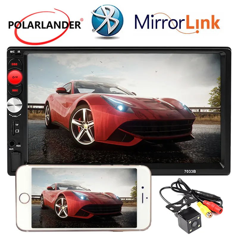 Mirror Link Screen Mirroring Bluetooth Multi-languages Car Radio Stereo AUX USB TF 2 DIN 7'' Touch Screen MP5 MP4