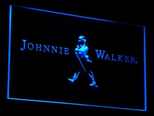 a082 Johnnie Walker Whiskey Wine Bar LED Neon Light Signs with On/Off Switch 20+ Colors 5 Sizes to choose