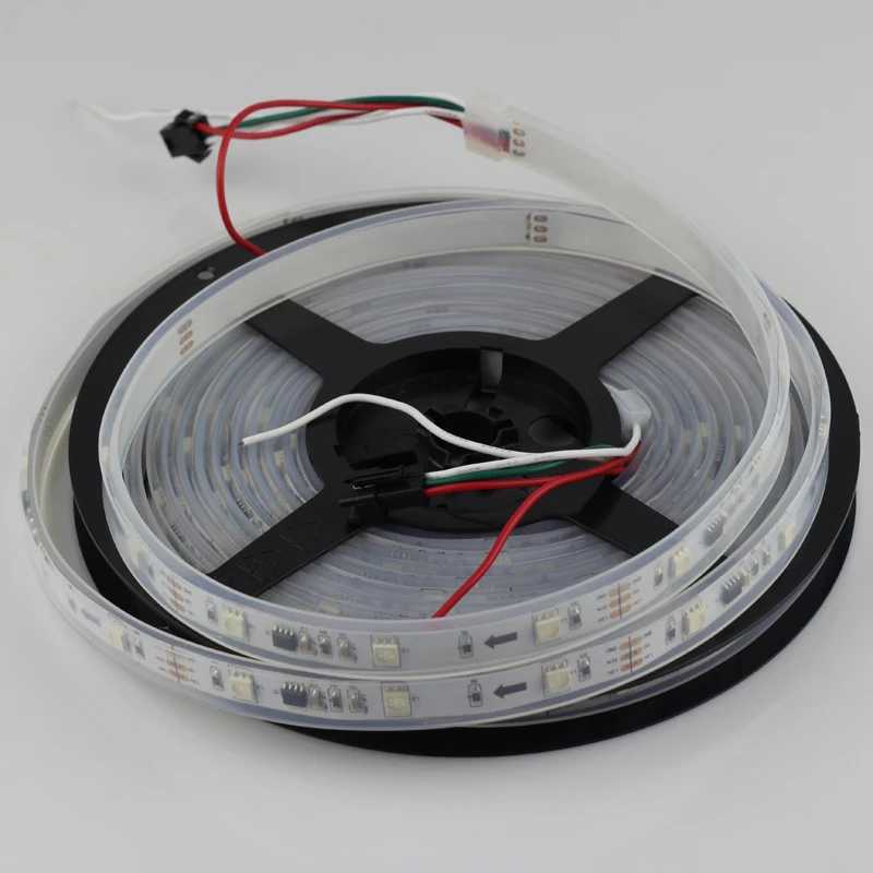 36W 12V 5M 30LED/M WS2811 LED de 10IC/M SMD5050 LED IP66 impermeable envío gratis