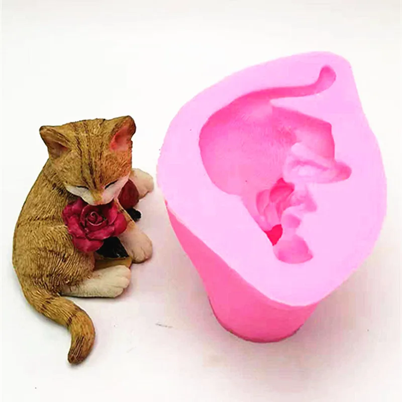 new! Silicone Mold 3D Leather Shoes Cute Cat DIY Chocolate Fudge Silicone Mold Candle Soap Mold Kitchen Cake Decorating Tools