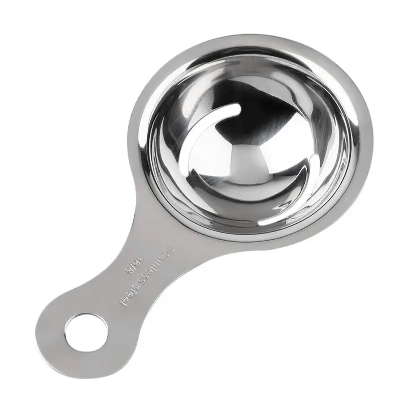 Mathiateur de blanc d\'œuf en acier inoxydable, gadgets de filtre de jaune d\'œuf, accessoires de cuisine, entonnoir de séparation, cuillère,