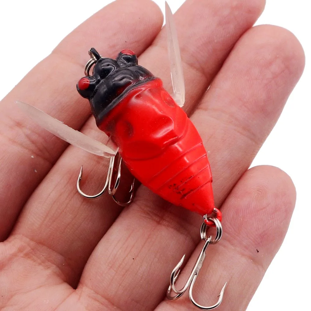 1pcs Bionic Cicada Hard Bait Fishing Lure 5cm/6g Simulation Minnow Fishing Wobblers Crankbait Pesca Insect Fishing Tackle