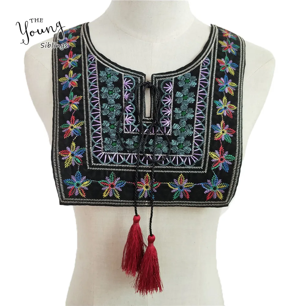 Hot sale Ethnic style Fashion lace Fabric Embroidery Neckline DIY Sewing Accessories Sewing Applique Lace Collar DIY Accessories