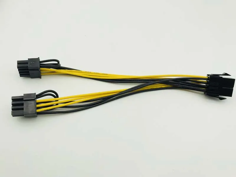 PCIE PCI-E 8p Женский на 2 порта двойной 8pin 6 + 2p Мужской Графический видеокарта Кабель питания Шнур 18AWG провод кабель для BTC Miner Mining