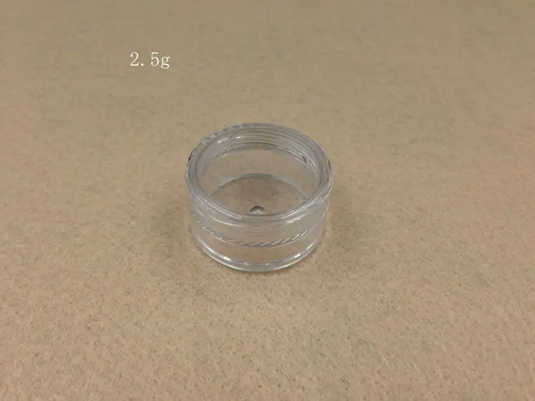 

2.5G round clean plastic cream jar for nail, eyeshadow power container cream jar ,mini Cosmetic Jar plastic cosmetic container