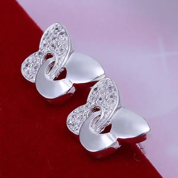 Earrings 925 Silver Earrings 925 Silver Trendy Jewelry Earrings Inlaid Zircon Butterfly Jewelry Free Shippig amzn LE146