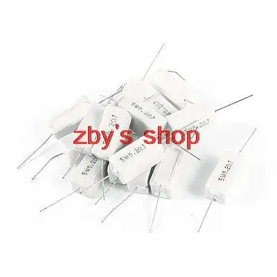 

15pcs Axial Ceramic Cement Power Resistor 0.2 Ohm 5W 5% Tolerance