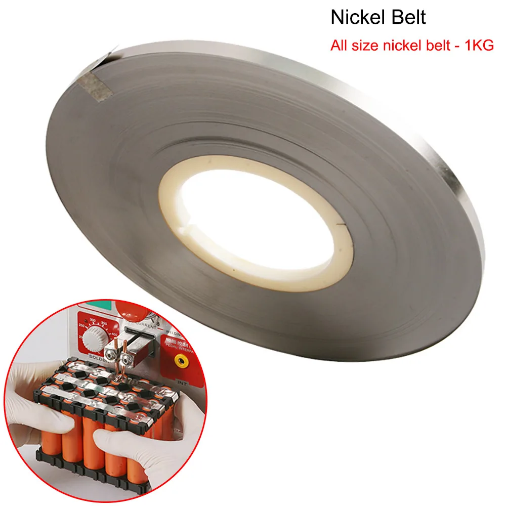 1KG Nickel Plated Strip Tape 0.1/0.15/0.2mm Size For Lithium Battery Spot Welder Compatible For 18650 Battery Connecting Sheet