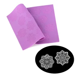 38 * 28.5cm DIY fondant  silicone lace mat , Biscuits cupcake sugar lace cake mat wedding cake decoration baking tool