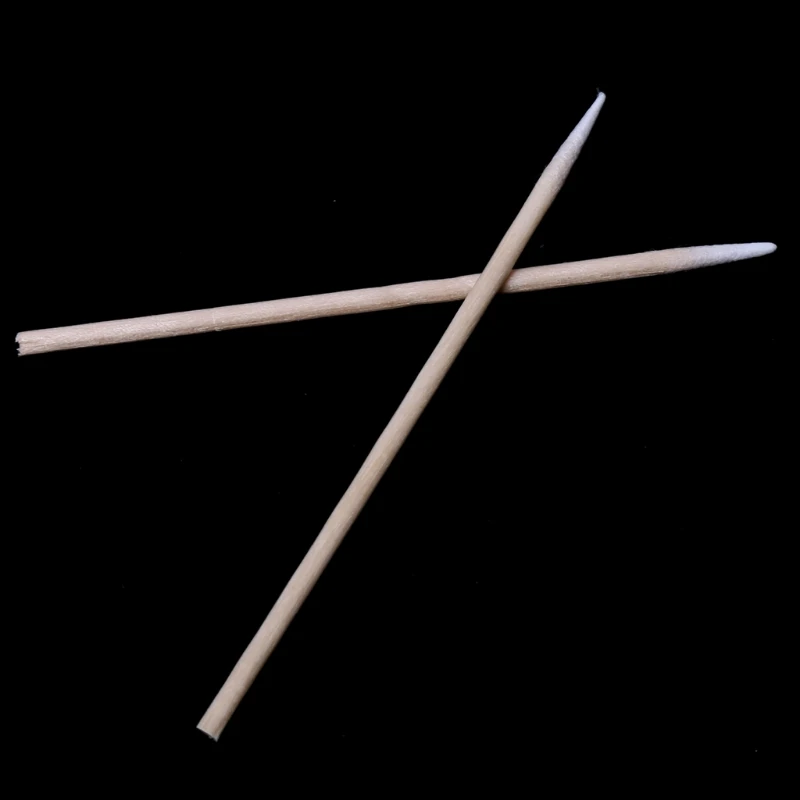 100 قطعة من القطن القابل للتصرف عصا أداة نظيفة لأجهزة AirPods سماعة الهاتف تهمة