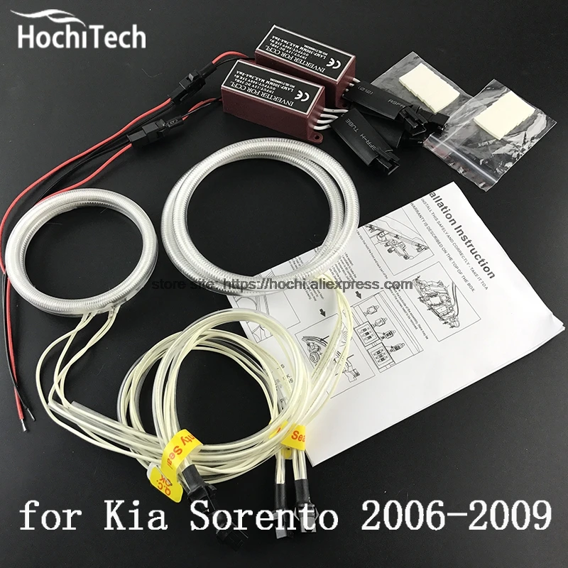 HochiTech-kit de Ojos de Ángel ccfl, 6000k, anillos ccfl, faro para Kia Sorento 2006, 2007, 2008, 2009