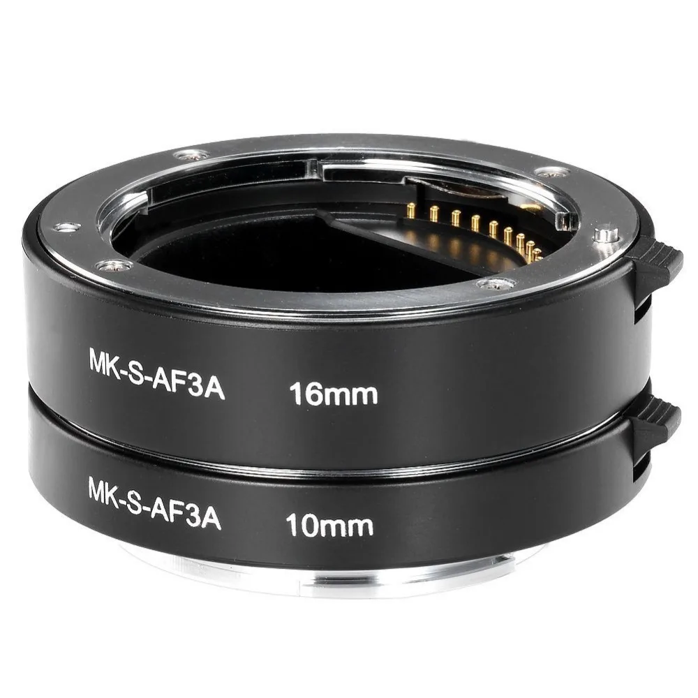 Meike Auto Focus Macro Extension Tube Adapter Ring 10mm 16mm for Sony E-Mount A7 A7II A7III A6000 A6300 A6500 NEX-5R NEX-7 A6400