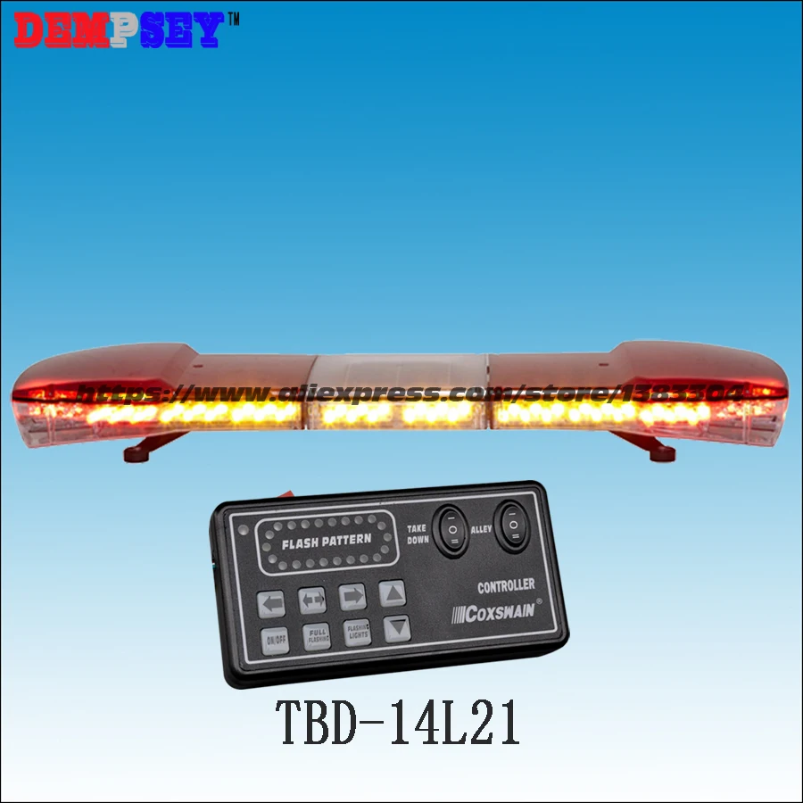 

TBD-14L21 High quality DC12V/24V LED emergency warning lightbars,rescue/police/fire roof car light bar/flashing strobe lightbar