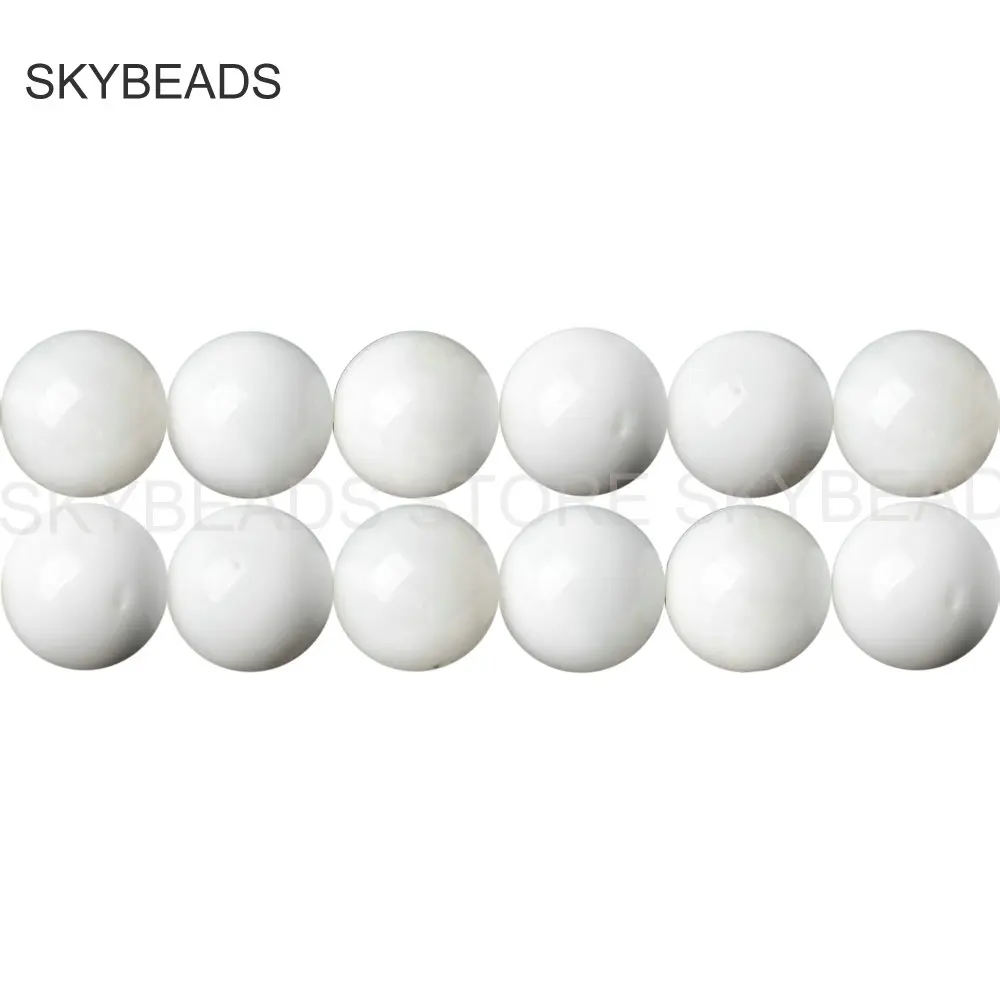 

Natural White Tridacna Stone Round 6 8 10 12 14mm AAA Ocean Shell Beads for Women Jewelry Making Supplies in Bulk Wholesale