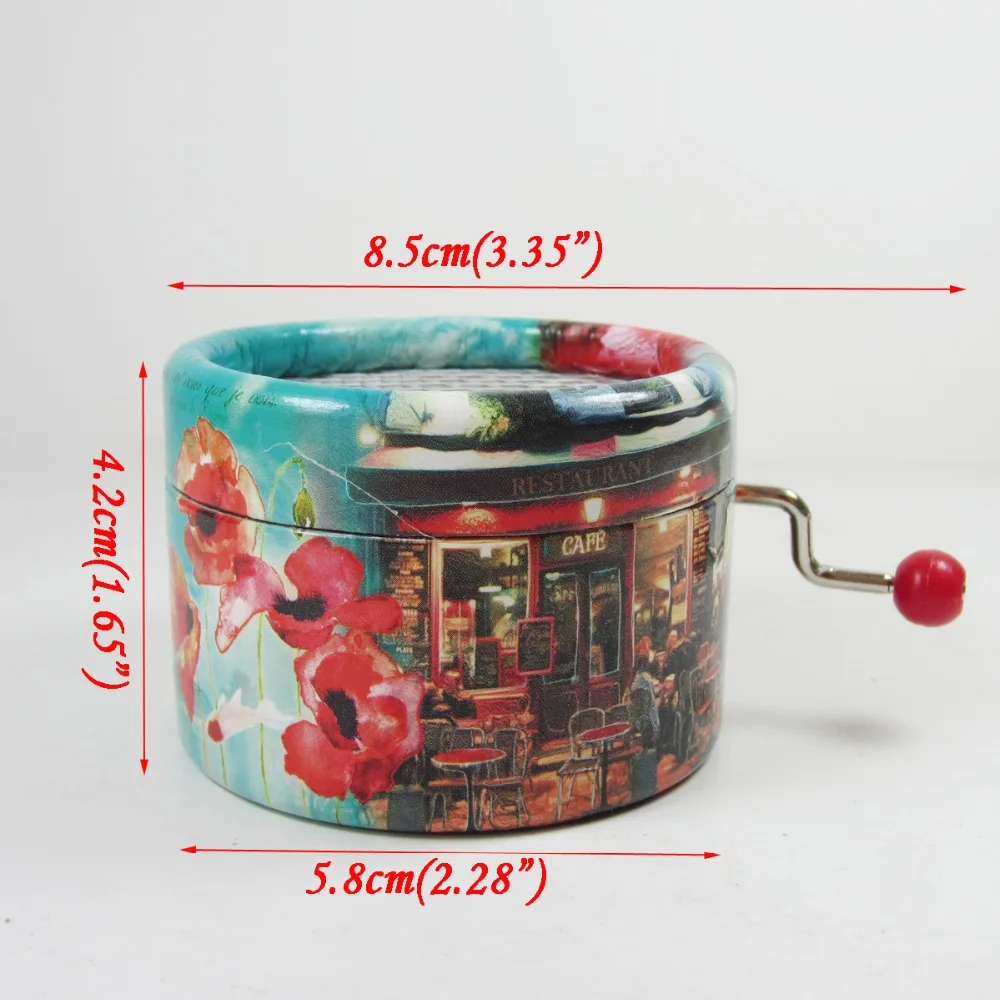 Amelie Paper Hand Crank Music Box, DIY Special Gift, Customized Engraved, Free Shipping