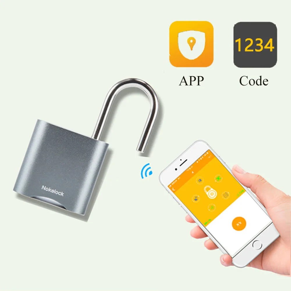 

BT Lock Password Code Padlock Bag Baggage Briefcase Anti Theft Safety Locks APP Digital Smart Keyless Wireless BT Padlock