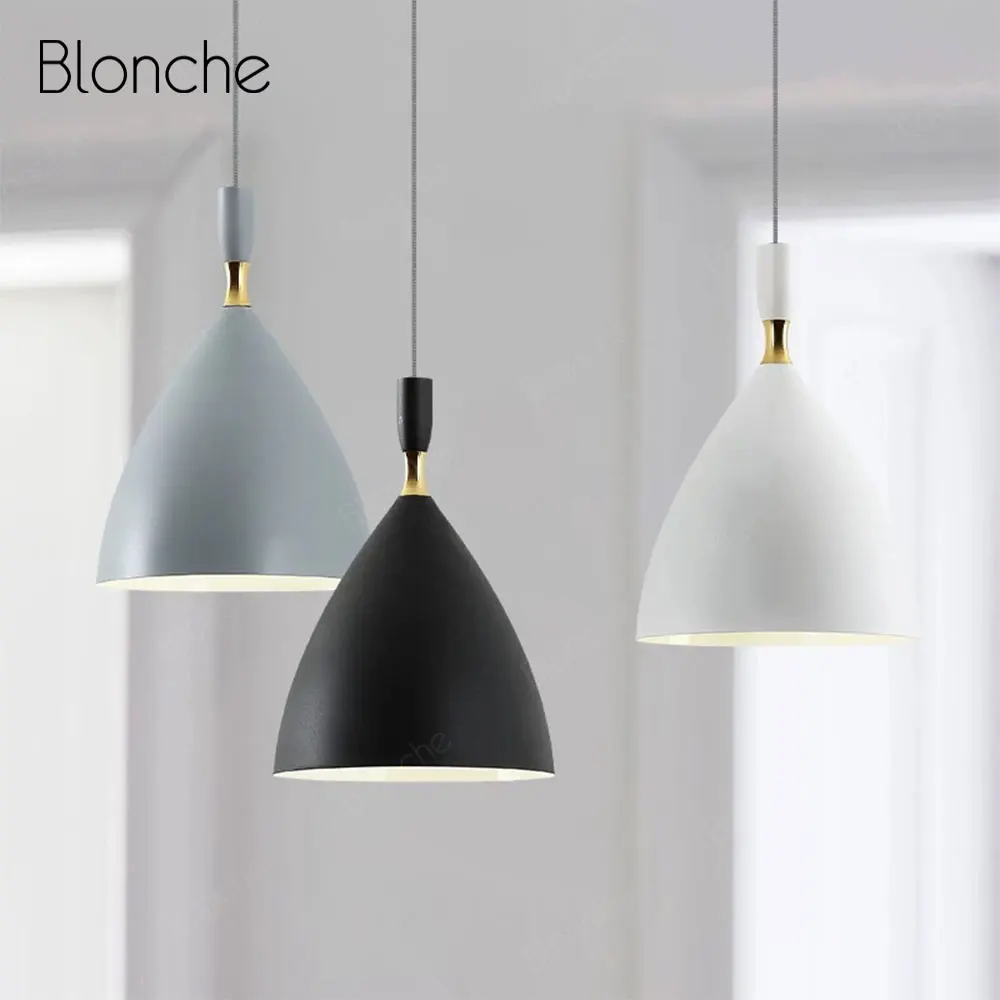 

Modern Iron E27 Hanging Lamp Multi Color Nordic Lamp Home Pendant Lights for Dining Room Kitchen Cafe Bedroom Led Light Fixtures