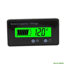 2024 Hot New 8-70V LCD Acid Lead Lithium Battery Capacity Indicator Voltmeter Voltage Tester GY-6S