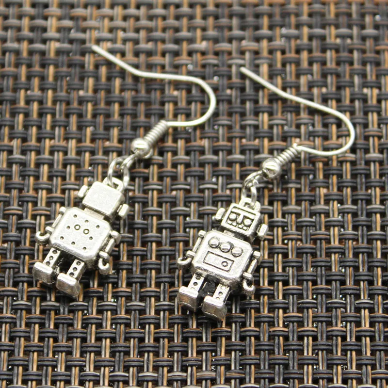 New Fashion Handmade Mechanic Robot Pendants DIY Earrings For Women Party