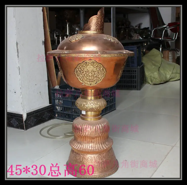 TCH202  Eight Nepal handmade lamp light butter lamps Fodeng cup holder 45 * 30 large butter lamps II