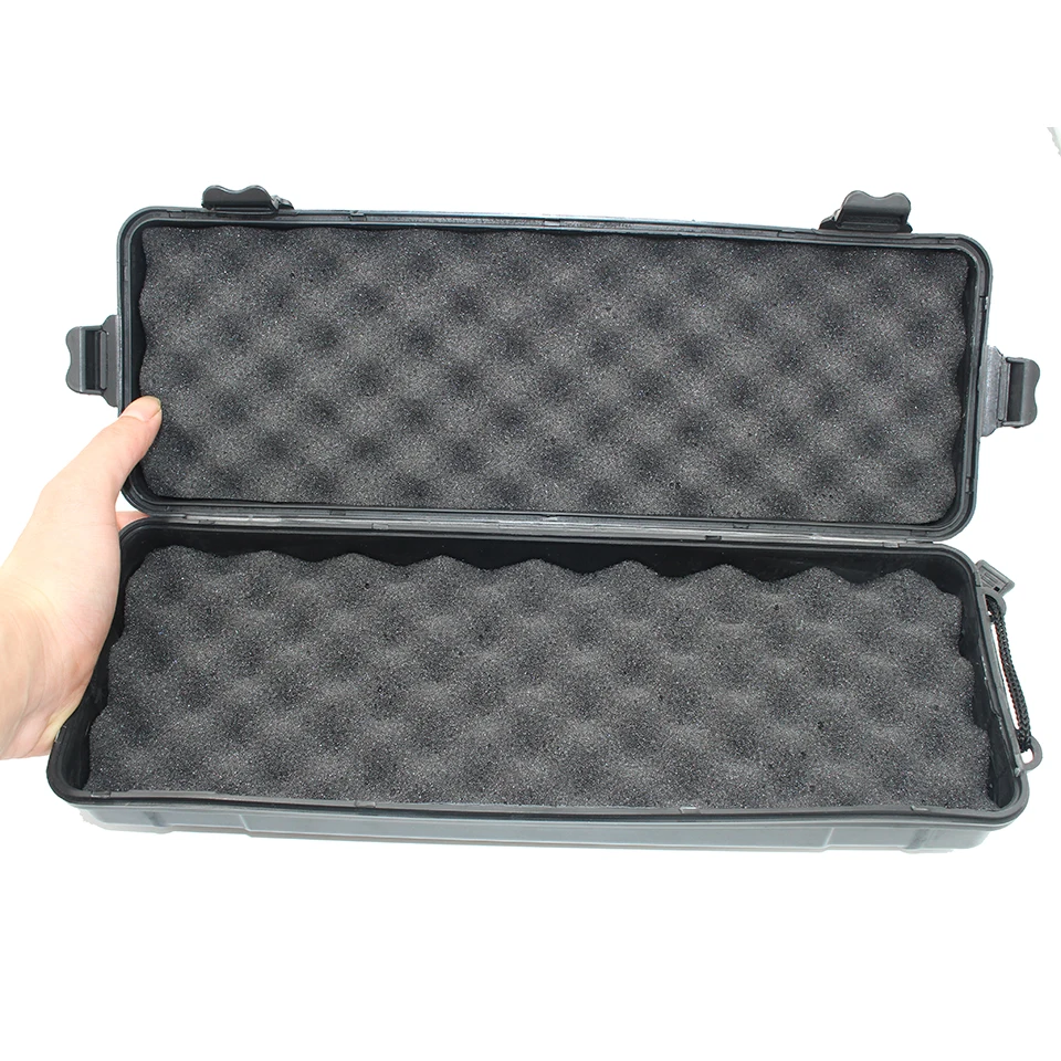 Universal Waterproof Anti Fall Black Plastic Storage Box For Flashlight Light Torch Lamp Battery Charger Case Holder for gift