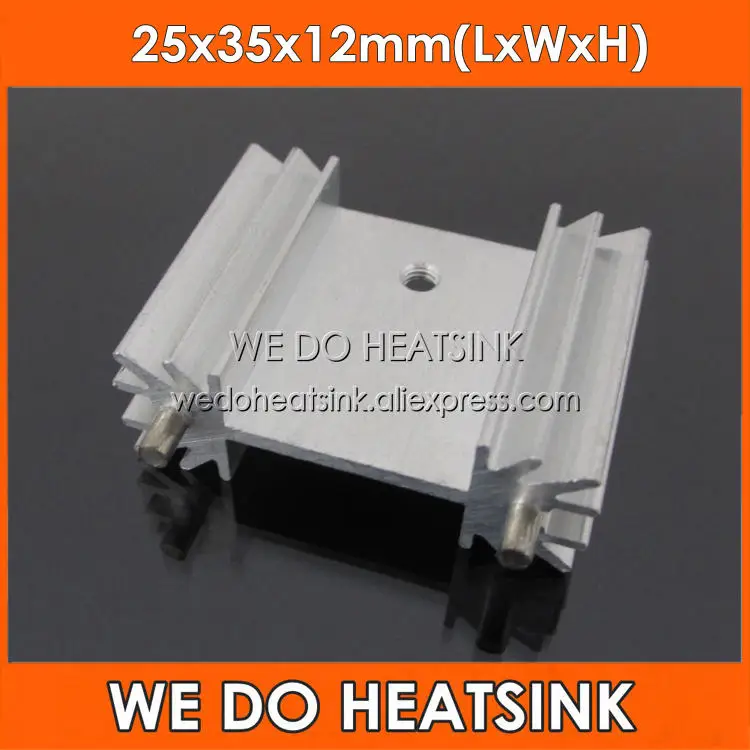 WE DOHEATSINK 5pcs 25x35x12mm Extruded Radiator Heatsink With Radial Fins For MOSFET