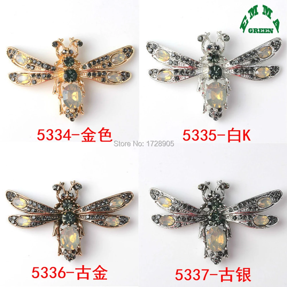 Crystal Bee Honeybee Button 10pcs 34x52mmTrendy Alloy Charms DIY Pendant Gold Color Handmade Jewelry for Necklace Bracelet