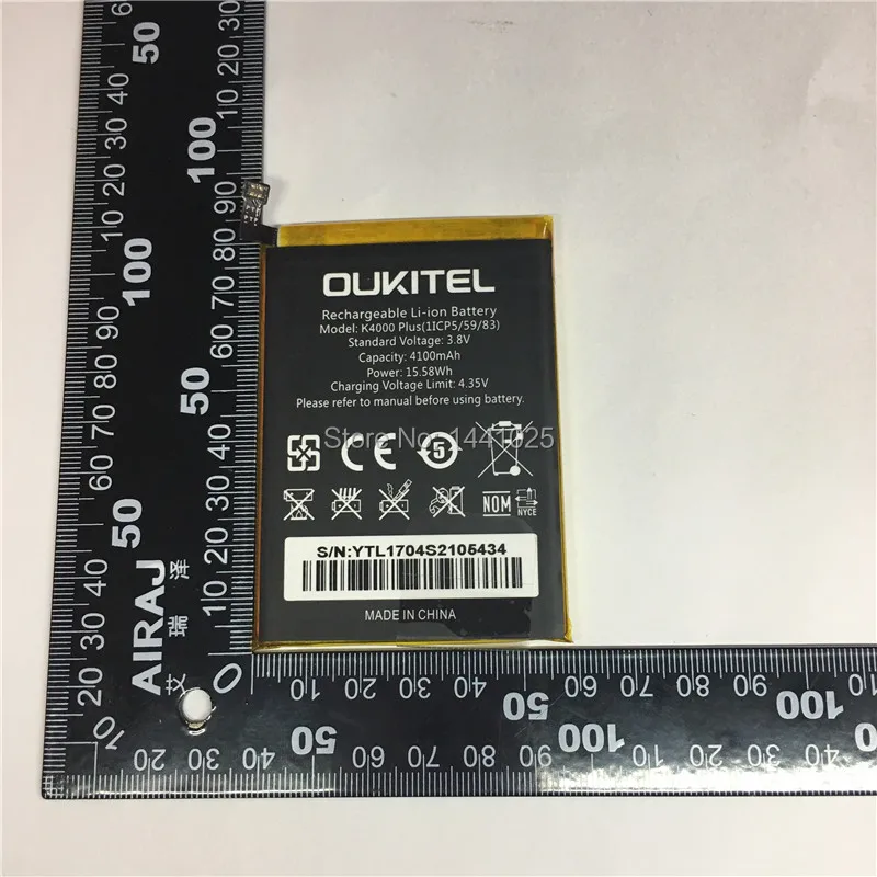 For OUKITEL K4000 plus battery 4100mAh Long standby time  Mobile phone battery High quality OUKITEL Mobile Accessories