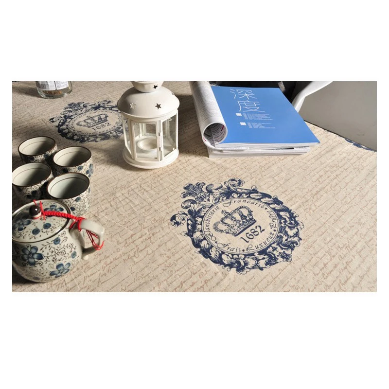 Household Supplies Cotton Linen Products Zakka Restoring Ancient Ways British Crown Cotton And Linen Table Cloth Cover Tea Table