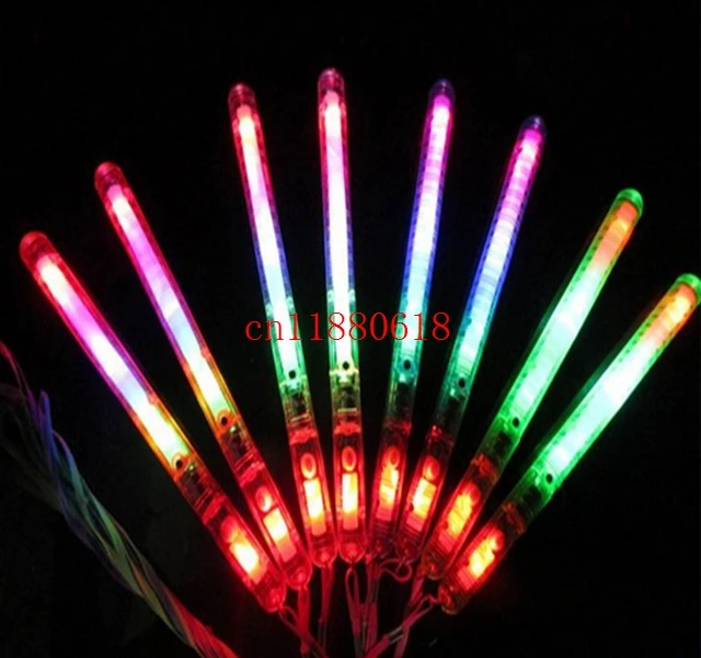 

1000pcs/lot Free Shipping 21cm Colorful LED Flashing Glow Light Stick Wand For Party Bar Deco Concert Cheer