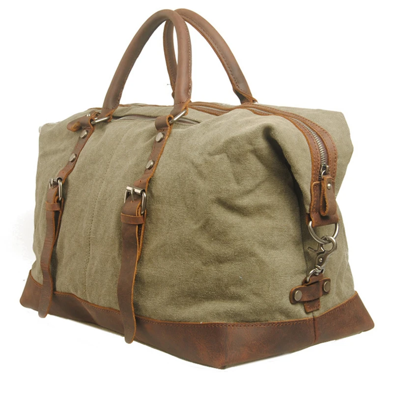 Men Travel Bags Military Canvas Duffle bag Large Capacity Bag Luggage Weekend Bag Vintage Designer Carry-on Overnight Tote Bags