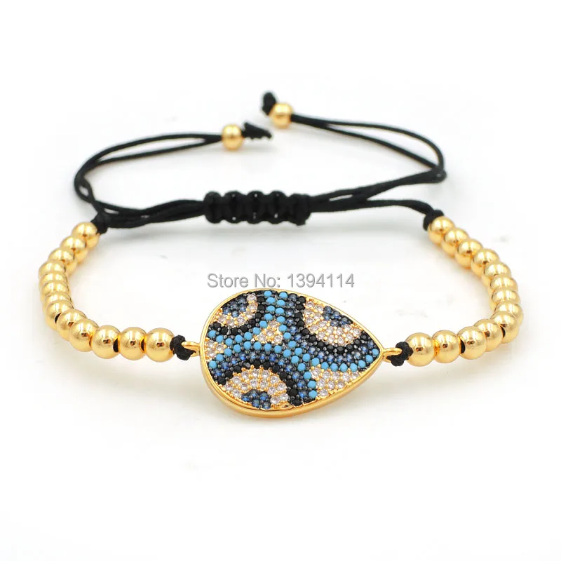 

26*20*2mm Micro Pave CZ Of Mixing Colors Drop Connector Bracelet Braided Centipede Knot