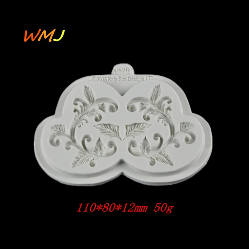 European Relief Cake Decoration Mould Peacock Flower Leaf Spiral Shape Silicone Mold Cake Decorating Tool DIY Manual Baking Mold