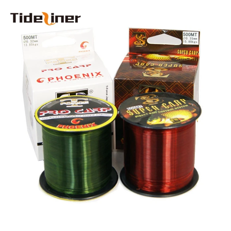 Tideliner 500m nylon fishing line vissen polyethylene pro carp feeder hengelsport super strong Power 5.55KG.-25.72KG