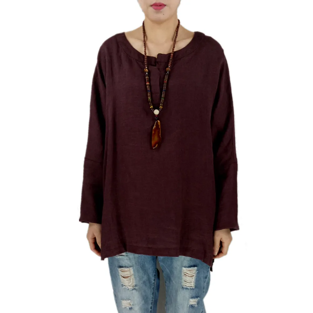 Linen Long Batwing Sleeve Loose Summer Women Blouse Shirt Blusa Plaid Black Wine Red Elegant Female Shirts Casual Women Tops