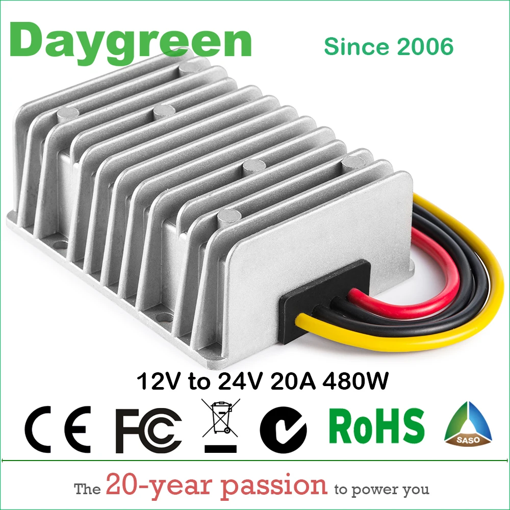 12V TO 24V 19V 3A 5A 8A 10A 15A 20A STEP UP BOOST DC DC CONVERTER VOLTAGE REGULATOR 28V CHARGER FOR LEAD-ACID Daygreen CE ROHS