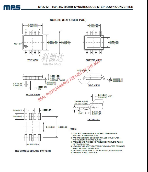 5 قطعة/الوحدة MP2212DN SOIC8 MP2212 في المخزون #3