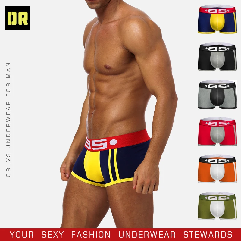 BS Brand Sexy Men Underwear Trunk Mens Boxers Cotton Mens Underpants Male Panties Breathable Penis Pouch Comfortable Boxers