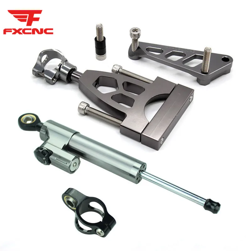 For Honda CB400 VTEC 1999 1999 - 2010 CNC Motorcycle Stabilizer Damper Steering Mount Mounting Bracket Holder Support Kit Set