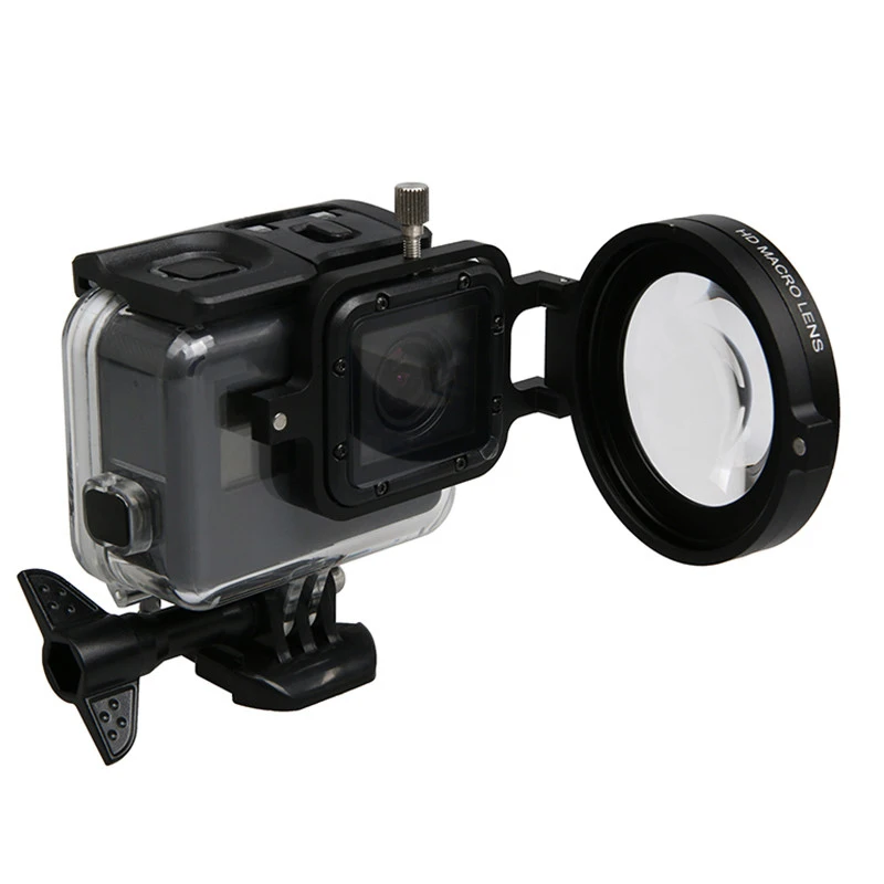 Filter close up +16 Macro + Lens Protector Cap + 52mm Adapter Ring Filtors for Gopro Hero 5 6 7 BLACK Waterproof Case Accessorie