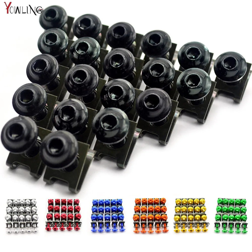 20 PCS Motorcycle M6 Fairing Bolts Screws For Honda CBR CB Aprilia APRILIA RS 125 shiver 1998 1999 2000 2001 2002 2003 2004 2005