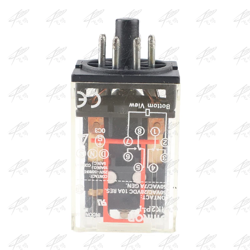 MK2P MK-3P  MK2P-I ONE NEW PLUG IN RELAY 8PIN 2P FITS 220V 110V AC 12V 24V DC COIL with socket base 11PIN
