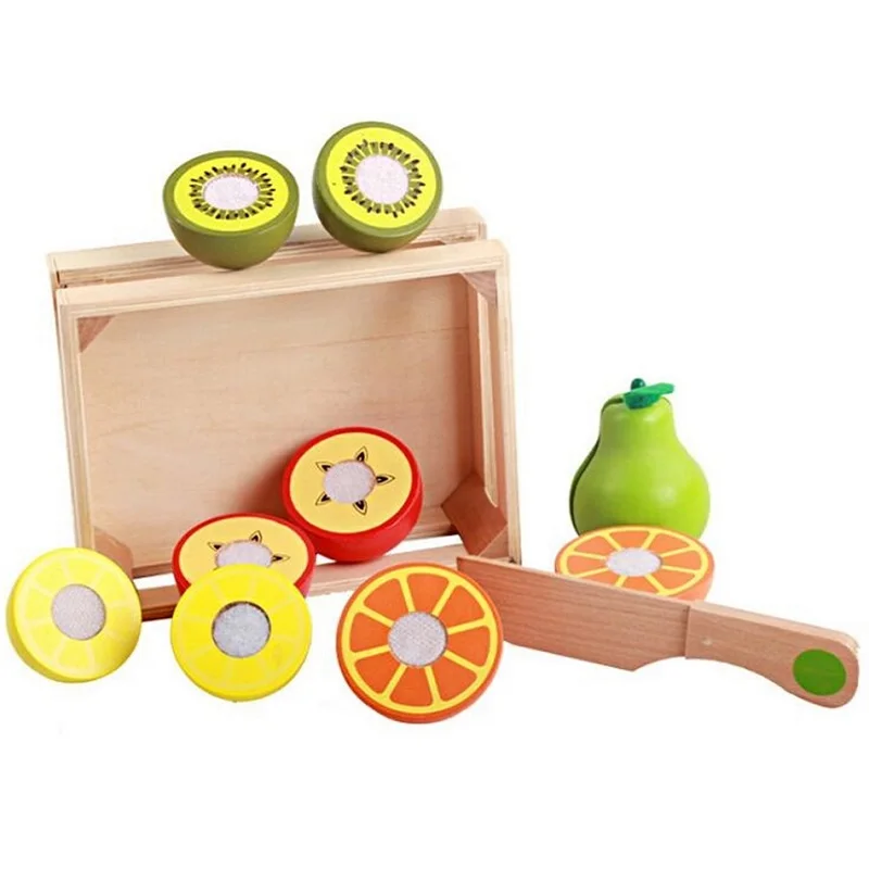 SUKIToy Holz Küche Spielzeug Schneiden Obst/Gemüse Blocks Set 11 stücke Classic toys high quality früherziehung geschenk für infant