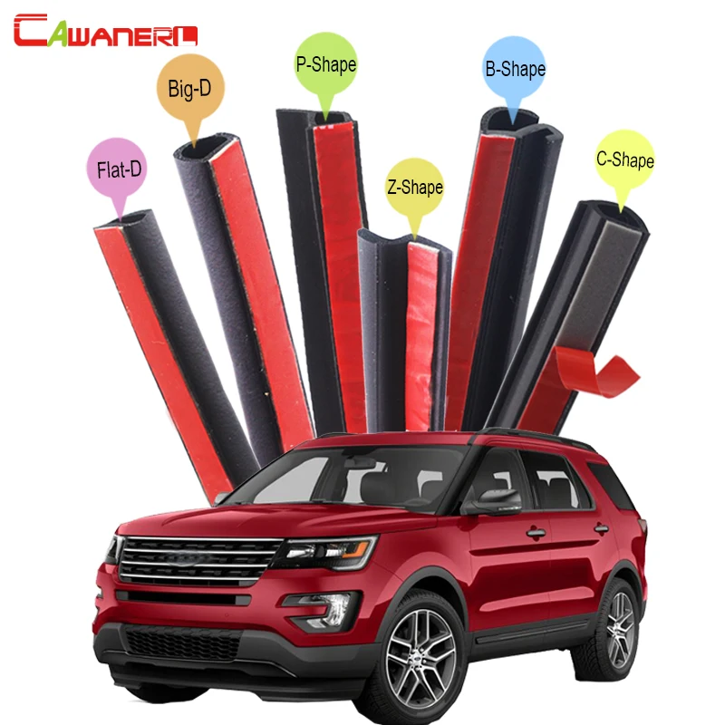 

Cawanerl Full Car 4-Door Hood Trunk Seal Sealing Strip Kit Rubber Weatherstrip For Ford Explorer Escape Maverick C-Max