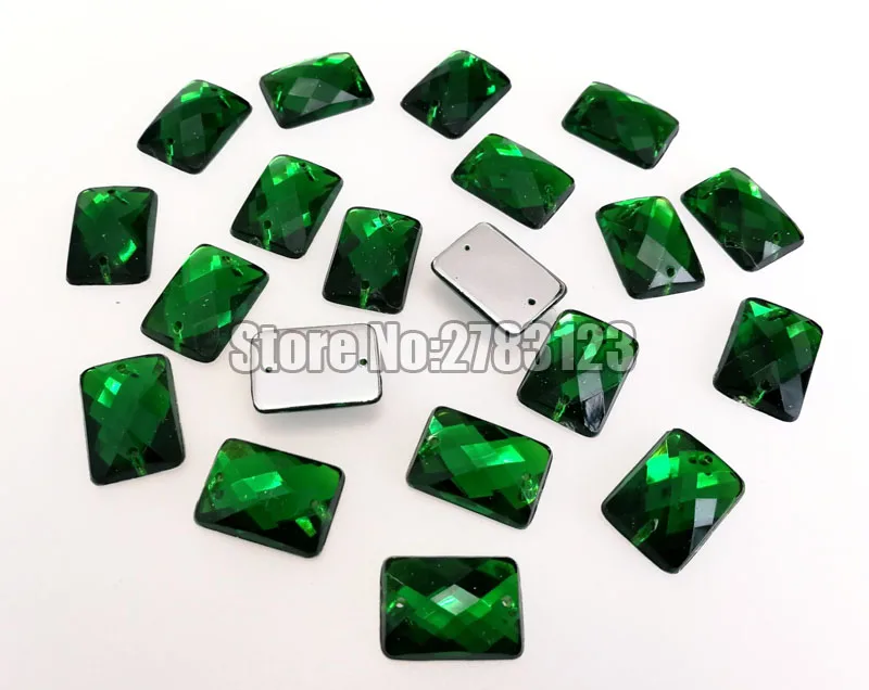 Rectangle shape High quality Acryl sew on rhinestones with two holes,diy/clothing accessories SWYC124