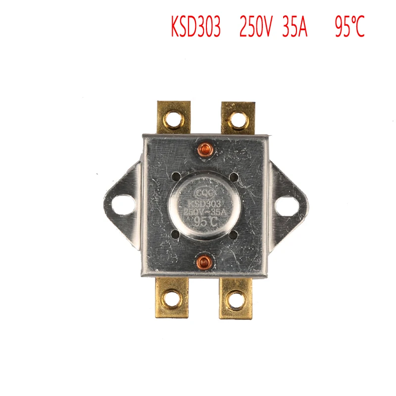 95 Celsius 250V 35A Normally Closed Thermostat - Temperature Limiter for Instant Water Heater Dry Burning Protection KSD303