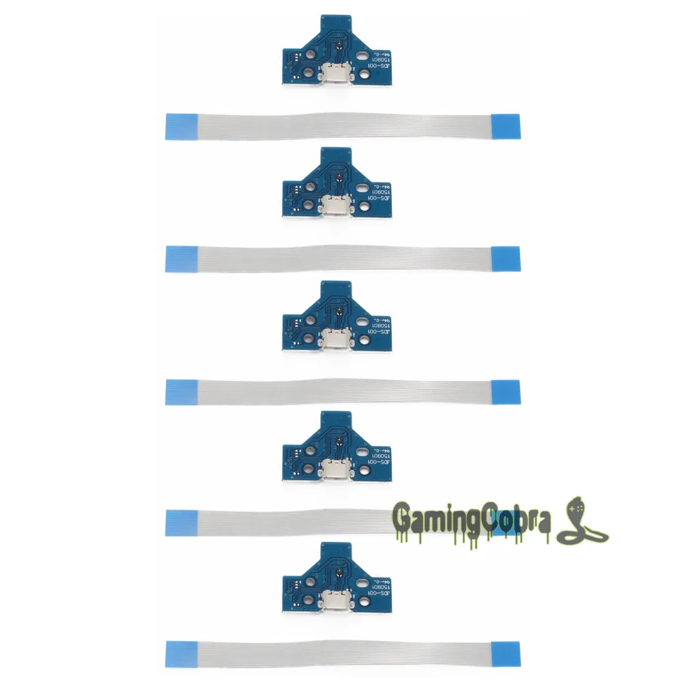 5 مجموعة إصلاح أجزاء 14pin ميناء الشحن لوحة دارات مطبوعة + الكابلات المرنة ل PS4 تحكم