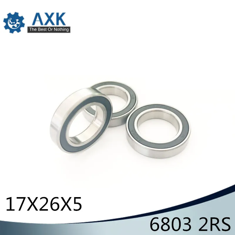 

6803 2RS Bearing 17*26*5 mm ( 10 PCS ) ABEC-1 Metric Thin Section 61803RS 6803 RS Ball Bearings 6803RS