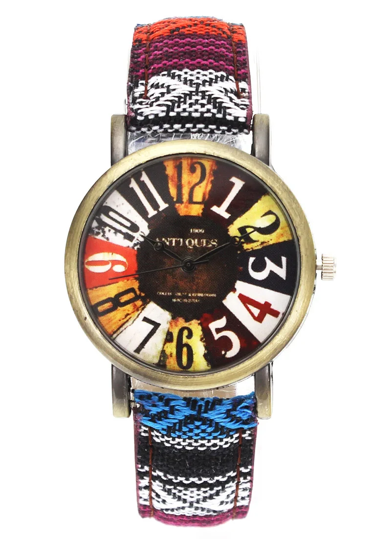 Reloj con correa de lona para hombre y mujer, cronógrafo de pulsera deportivo con diseño de película Vogue, tendencia, 18mm